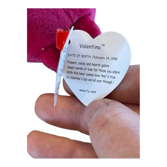 Vintage Ty Beanie Baby Valentina Bear - Picture 8 of 8